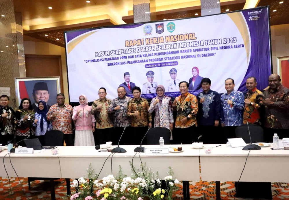 Rakernas Forsesdasi 2025, Sekda Sri : Rakernas Membahas Penataan PPPK hingga Program Strategis Nasional