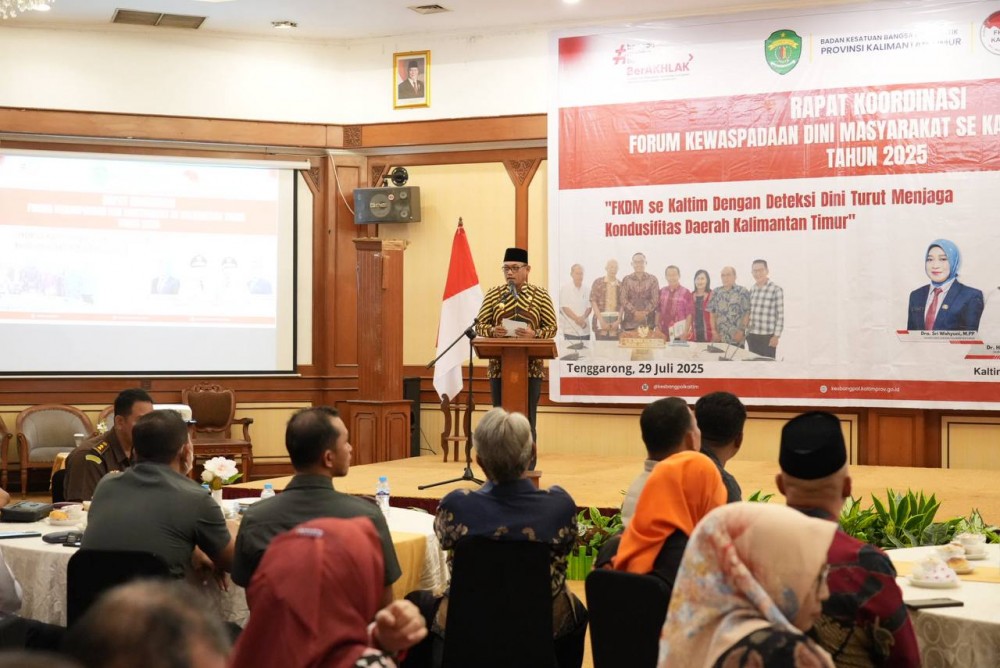 Rakor FKDM se Kalimantan Timur 2025, Wagub Seno: FKDM Garda Terdepan Menjaga Kewaspadaan Dini Terhadap Ancaman
